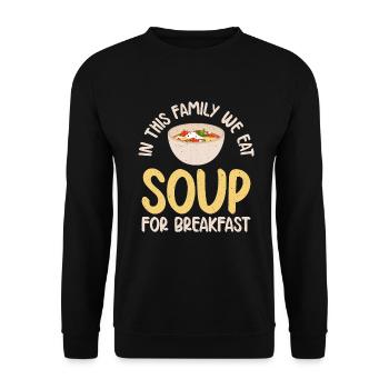 Cadeaux pour les amateurs de soupe - Sweat-shirt Unisexe - noir - Devant - Alina (178cm) & Michal (187cm)