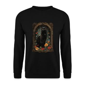 Chat de Bombay - Sweat-shirt Unisexe - noir - Devant - Alina (178cm) & Michal (187cm)
