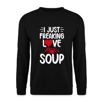 Cadeaux pour les amateurs de soupe - Sweat-shirt Unisexe - noir - Devant - Alina (178cm) & Michal (187cm)