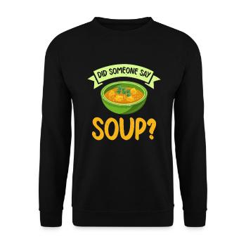 Soup Lovers Gifts - Unisex Sweatshirt - black - Front - Alina (178cm) & Michal (187cm)