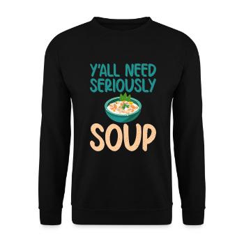 Soup Lovers Gifts - Unisex Sweatshirt - black - Front - Alina (178cm) & Michal (187cm)