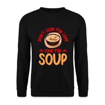 Cadeaux pour les amateurs de soupe - Sweat-shirt Unisexe - noir - Devant - Alina (178cm) & Michal (187cm)