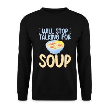 Soup Lovers Gifts - Unisex Sweatshirt - black - Front - Alina (178cm) & Michal (187cm)