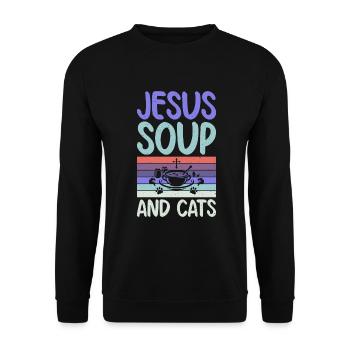 Cadeaux pour les amateurs de soupe - Sweat-shirt Unisexe - noir - Devant - Alina (178cm) & Michal (187cm)