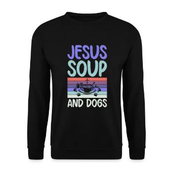 Soup Lovers Gifts - Unisex Sweatshirt - black - Front - Alina (178cm) & Michal (187cm)