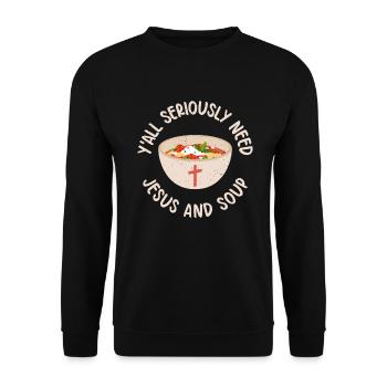 Cadeaux pour les amateurs de soupe - Sweat-shirt Unisexe - noir - Devant - Alina (178cm) & Michal (187cm)