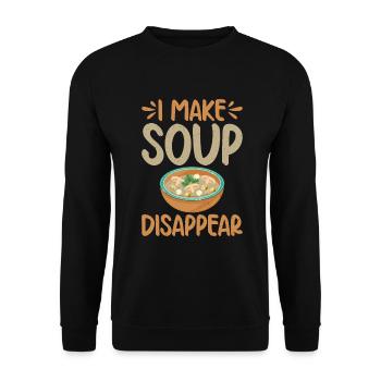 Soup Lovers Gifts - Unisex Sweatshirt - black - Front - Alina (178cm) & Michal (187cm)