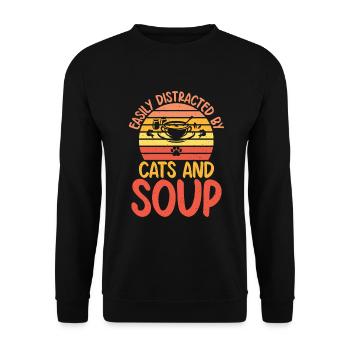 Cadeaux pour les amateurs de soupe - Sweat-shirt Unisexe - noir - Devant - Alina (178cm) & Michal (187cm)