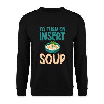 Soup Lovers Gifts - Unisex Sweatshirt - black - Front - Alina (178cm) & Michal (187cm)