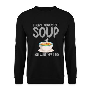 Soup Lovers Gifts - Unisex Sweatshirt - black - Front - Alina (178cm) & Michal (187cm)