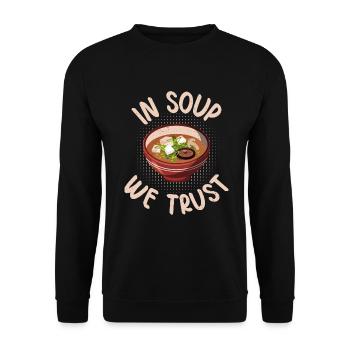 Soup Lovers Gifts - Unisex Sweatshirt - black - Front - Alina (178cm) & Michal (187cm)