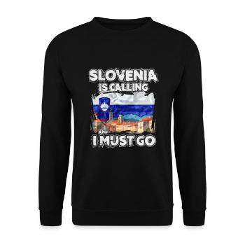 Slowenien - Unisex Pullover - Schwarz - Vorne - Alina (178cm) & Michal (187cm)