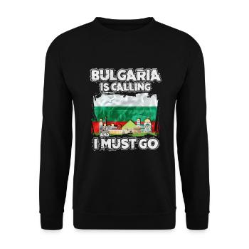 Bulgarien - Unisex Pullover - Schwarz - Vorne - Alina (178cm) & Michal (187cm)