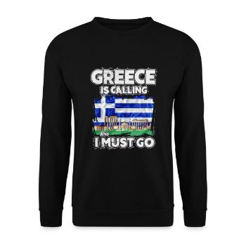 Greece - Unisex Sweatshirt - black - Front - Alina (178cm) & Michal (187cm)