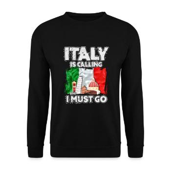 Italien - Unisex Pullover - Schwarz - Vorne - Alina (178cm) & Michal (187cm)