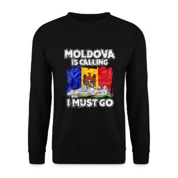 Moldawien - Unisex Pullover - Schwarz - Vorne - Alina (178cm) & Michal (187cm)