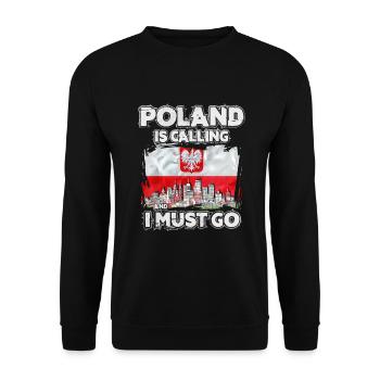 Pologne - Sweat-shirt Unisexe - noir - Devant - Alina (178cm) & Michal (187cm)