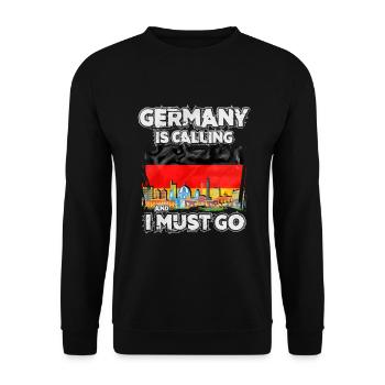 Deutschland - Unisex Pullover - Schwarz - Vorne - Alina (178cm) & Michal (187cm)