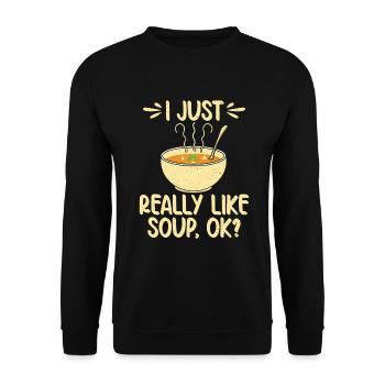 Soup Lovers Gifts - Unisex Sweatshirt - black - Front - Alina (178cm) & Michal (187cm)