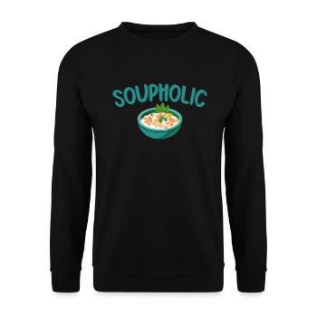 Soup Lovers Gifts - Unisex Sweatshirt - black - Front - Alina (178cm) & Michal (187cm)