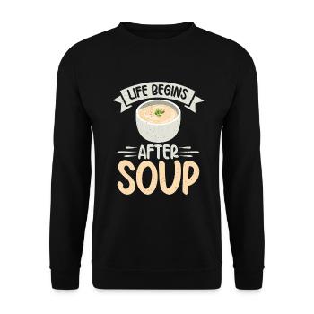 Soup Lovers Gifts - Unisex Sweatshirt - black - Front - Alina (178cm) & Michal (187cm)