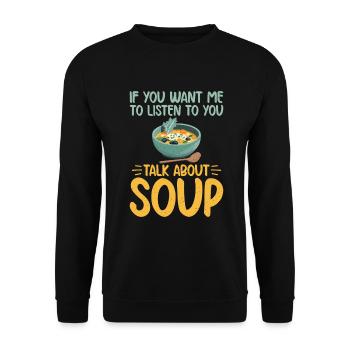 Soup Lovers Gifts - Unisex Sweatshirt - black - Front - Alina (178cm) & Michal (187cm)