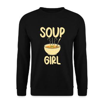 Soup Lovers Gifts - Unisex Sweatshirt - black - Front - Alina (178cm) & Michal (187cm)