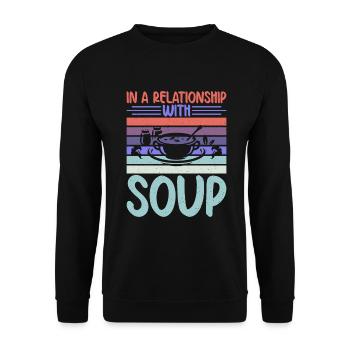 Soup Lovers Gifts - Unisex Sweatshirt - black - Front - Alina (178cm) & Michal (187cm)