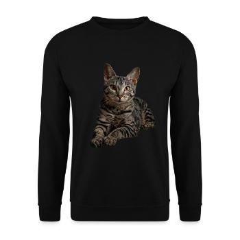 Mau égyptien - Sweat-shirt Unisexe - noir - Devant - Alina (178cm) & Michal (187cm)