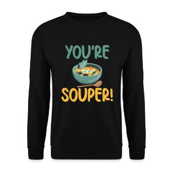 Cadeaux pour les amateurs de soupe - Sweat-shirt Unisexe - noir - Devant - Alina (178cm) & Michal (187cm)