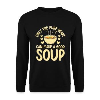 Soup Lovers Gifts - Unisex Sweatshirt - black - Front - Alina (178cm) & Michal (187cm)