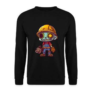 Pipe fitters Halloween - Unisex Sweatshirt - black - Front - Alina (178cm) & Michal (187cm)