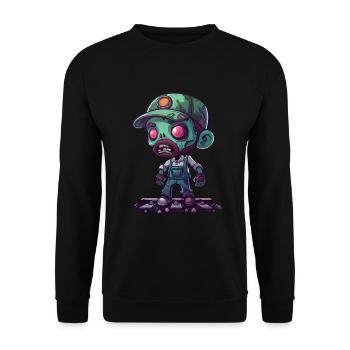 Halloween des cheminots - Sweat-shirt Unisexe - noir - Devant - Alina (178cm) & Michal (187cm)