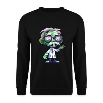 Wissenschaftler Halloween - Unisex Pullover - Schwarz - Vorne - Alina (178cm) & Michal (187cm)