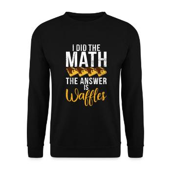 Waffle Lover Gifts - Unisex Sweatshirt - black - Front - Alina (178cm) & Michal (187cm)