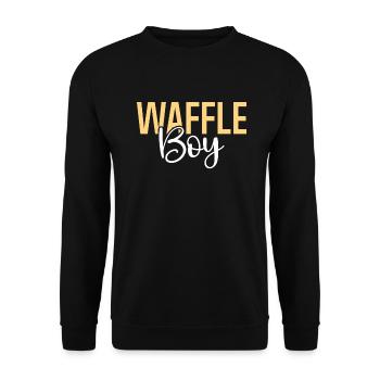 Waffle Lover Gifts - Unisex Sweatshirt - black - Front - Alina (178cm) & Michal (187cm)