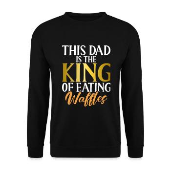 Waffle Lover Gifts - Unisex Sweatshirt - black - Front - Alina (178cm) & Michal (187cm)