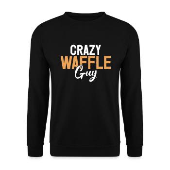 Waffle Lover Gifts - Unisex Sweatshirt - black - Front - Alina (178cm) & Michal (187cm)