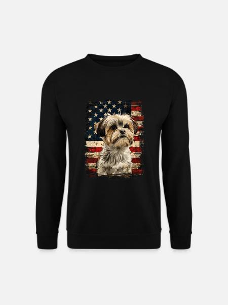 Shih Tzu America Usa - Unisex Sweatshirt - black