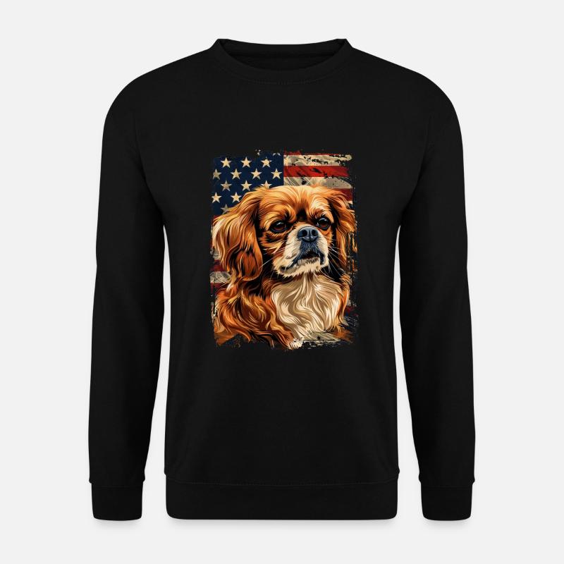 Tibet Spaniel America Usa - Unisex Sweatshirt - black