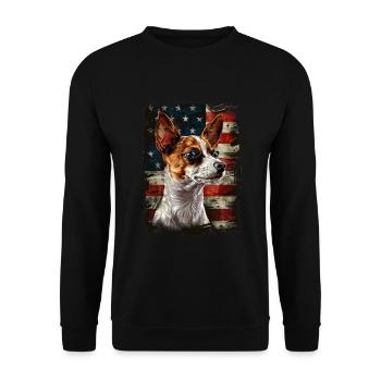 Renard Terrier Toy - America Usa - Sweat-shirt Unisexe - noir - Devant - Alina (178cm) & Michal (187cm)