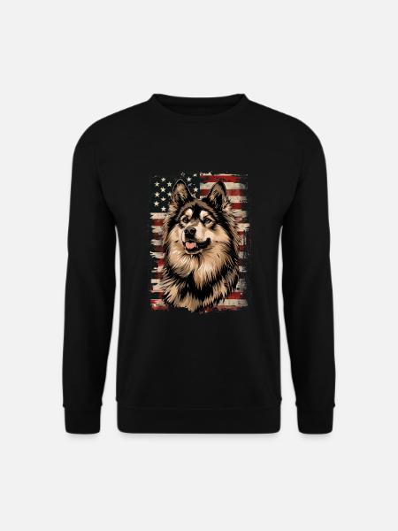 Finnish Lapphund, America Usa - Unisex Sweatshirt - black