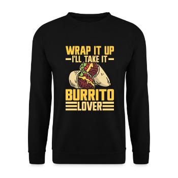 Burrito Gift - Unisex Sweatshirt - black - Front - Alina (178cm) & Michal (187cm)