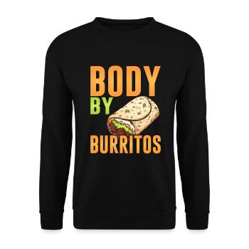Burrito Gift - Unisex Pullover - Schwarz - Vorne - Alina (178cm) & Michal (187cm)