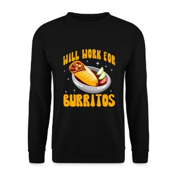 Burrito Gift - Unisex Pullover - Schwarz - Vorne - Alina (178cm) & Michal (187cm)