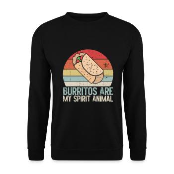 Burrito Gift - Unisex Sweatshirt - black - Front - Alina (178cm) & Michal (187cm)