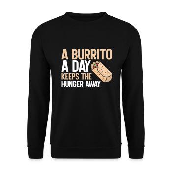 Burrito Gift - Unisex Sweatshirt - black - Front - Alina (178cm) & Michal (187cm)