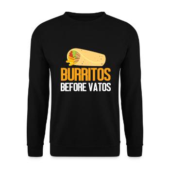 Burrito Gift - Unisex Pullover - Schwarz - Vorne - Alina (178cm) & Michal (187cm)