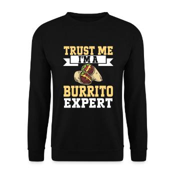 Burrito Gift - Unisex Pullover - Schwarz - Vorne - Alina (178cm) & Michal (187cm)