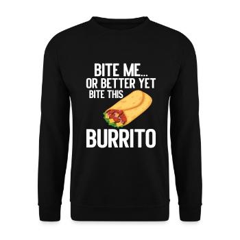 Burrito Gift - Unisex Sweatshirt - black - Front - Alina (178cm) & Michal (187cm)